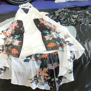 Halter top high low Bebe dress